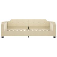 Кушетка, кремава, 90x200 см, текстил