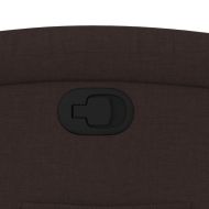 Изправящ реклайнер стол, тъмнокафяв, текстил