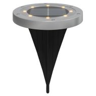 Соларни земни лампи със земни шипове външни 12 бр топло бяло