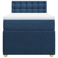 Боксспринг легло с матрак, синьо, 100x200 см, плат