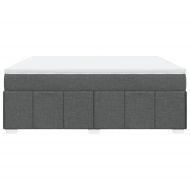 Боксспринг легло с матрак, тъмносиво, 180x200 см, плат