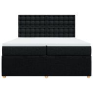 Боксспринг легло с матрак, черно, 200x200 см, плат