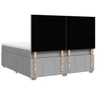 Боксспринг легло с матрак, светлосиво, 180x200 см, плат