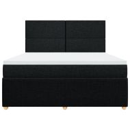 Боксспринг легло с матрак, черно, 180x200 см, плат