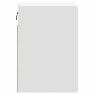 Стенни ТВ шкафове с LED осветление, 2 бр, бели, 41x31x45 см
