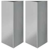 Градински кашпи 2 бр триъгълна 40x40x75 см поцинкована стомана