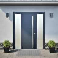 Градински кашпи, 2 бр, черни, 30x30x30 см, стомана