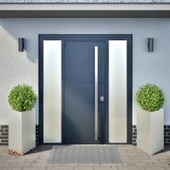 Градински кашпи, 2бр, триъгълна, 50x43x75см, неръждаема стомана