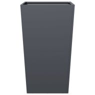 Градинска кашпа, антрацит, 45x45x75 см, стомана
