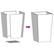 Градинска кашпа, антрацит, 45x45x75 см, стомана