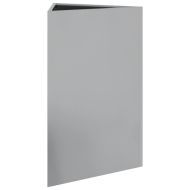 Градински кашпи 2 бр триъгълна 50x43x75 см поцинкована стомана