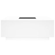 Маса за кафе с Infinity LED, бяла, 100x100x40 см