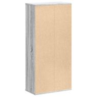 Библиотека, сив сонома, 50x25x105 см, инженерно дърво