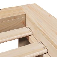 Рамка за легло без матрак, 120x190 см, масивна чамова дървесина