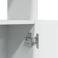 Висок шкаф, бял, 92x33x180 см, инженерно дърво