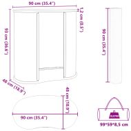Щанд за търговски изложения, сгъваем, 90x48x93 см