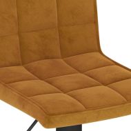 Бар табуретки, 2 бр, кафяви, кадифе