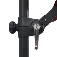 Конзолен градински чадър, с LED светлини, бордо, 250x250 см