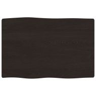 Плот за маса тъмнокафяв 60x40x2 см обработен масивен дъб