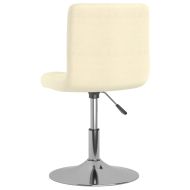 Въртяща се бар табуретка, кремава, текстил
