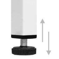 Нощни шкафчета, 2 бр, бели, 35х35х51 см, стомана