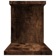 ТВ рафт стенен монтаж опушен дъб 125x18x23 см инженерно дърво