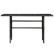 Градински комплект с възглавници, 4 части, полиратан, сив