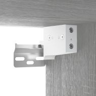 Шкаф за баня с огледало, сив сонома, 64x20x67 см