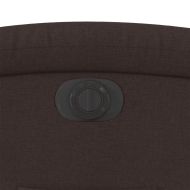 Електрически реклайнер стол, тъмнокафяв, текстил