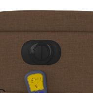 Електрически масажен реклайнер стол, кафяв, текстил