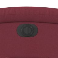 Електрически изправящ реклайнер стол, виненочервен, текстил