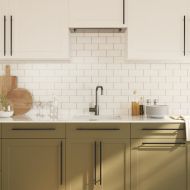 Дръжки за шкафове, 20 бр, черни, 320 мм, неръждаема стомана