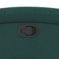 Изправящ реклайнер стол, тъмнозелен, текстил