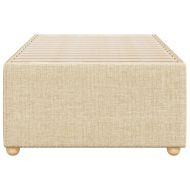 Рамка за легло без матрак, кремави, 90x200 см, плат