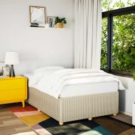 Рамка за легло без матрак, кремава, 120x200 см, плат