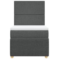 Боксспринг легло с матрак, тъмносив, 80x200 см, плат