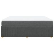 Боксспринг легло с матрак, тъмносиво, 200x200 см, плат