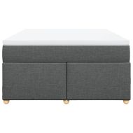 Боксспринг легло с матрак, тъмносиво, 160x200 см, плат