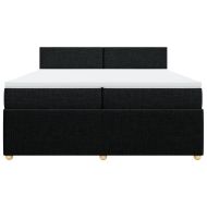Боксспринг легло с матрак, черно, 200x200 см, плат