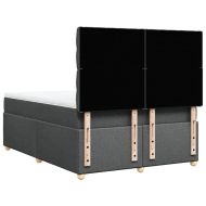 Боксспринг легло с матрак, тъмносиво, 140x190 см плат