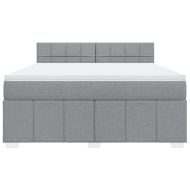 Боксспринг легло с матрак, светлосиво, 180x200 см, плат