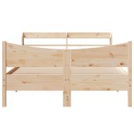 Рамка за легло с табла, 140x190 см, масивно дърво