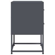 Нощни шкафчета 2 бр антрацит 36x39x60,5 см стомана