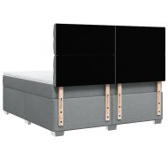 Боксспринг легло с матрак, светлосиво, 180x200 см, плат