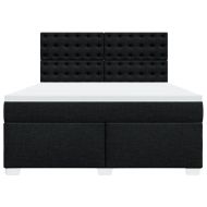 Боксспринг легло с матрак, черно, 180x200 см, плат