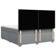 Боксспринг легло с матрак, светлосиво, 180x200 см, плат