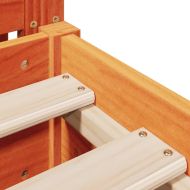 Рамка за легло без матрак, восъчнокафяв, 200x200 см, бор масив