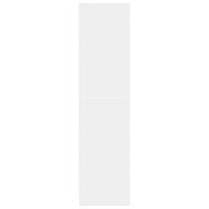 Гардероб, бял, 80x50x200 см, инженерно дърво