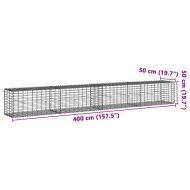 Габионна кошница с покритие, 400x50x50 см, поцинковано желязо