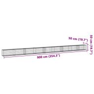Габионна кошница с покритие, 900x50x50 см, поцинковано желязо